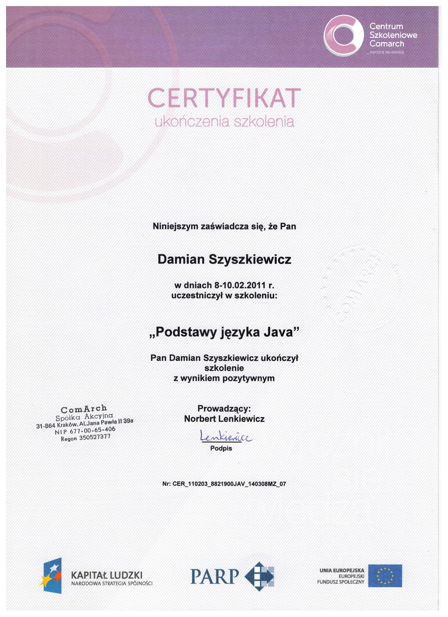 Podstawy języka  JAVA