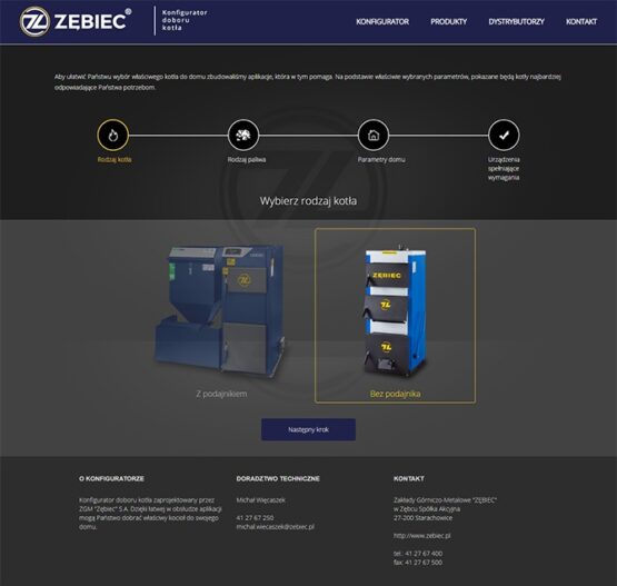 zebiec-konfigurator Zębiec Konfigurator krok 1
